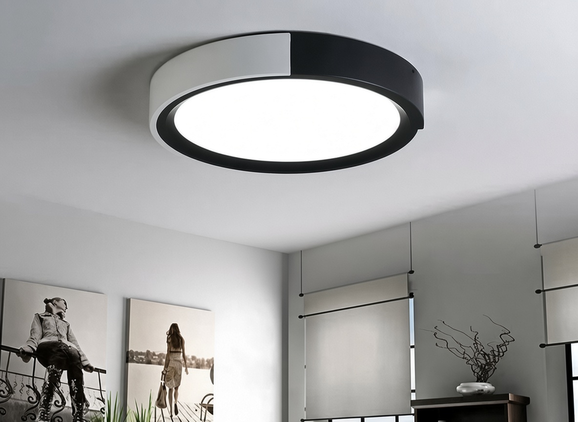 round flush-mount LED ceiling light